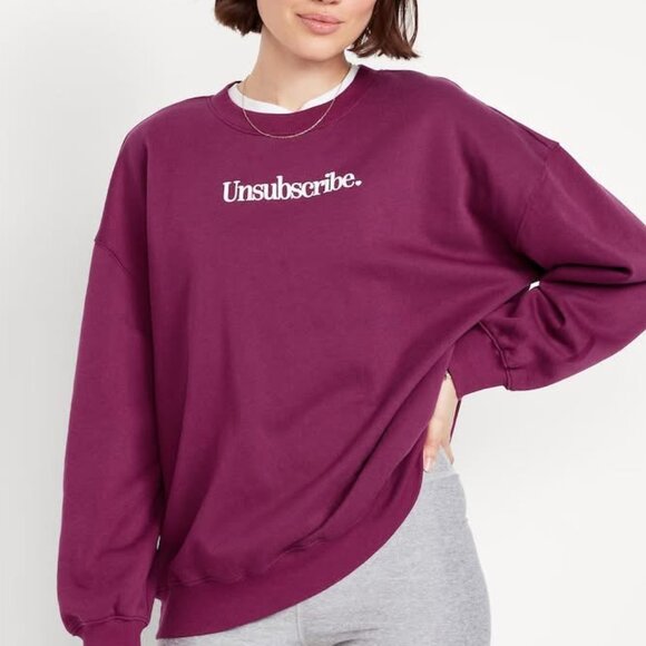 SoComfy Oversized Unsubscribe Sweatshirt - Picture 2 of 9